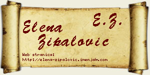 Elena Zipalović vizit kartica